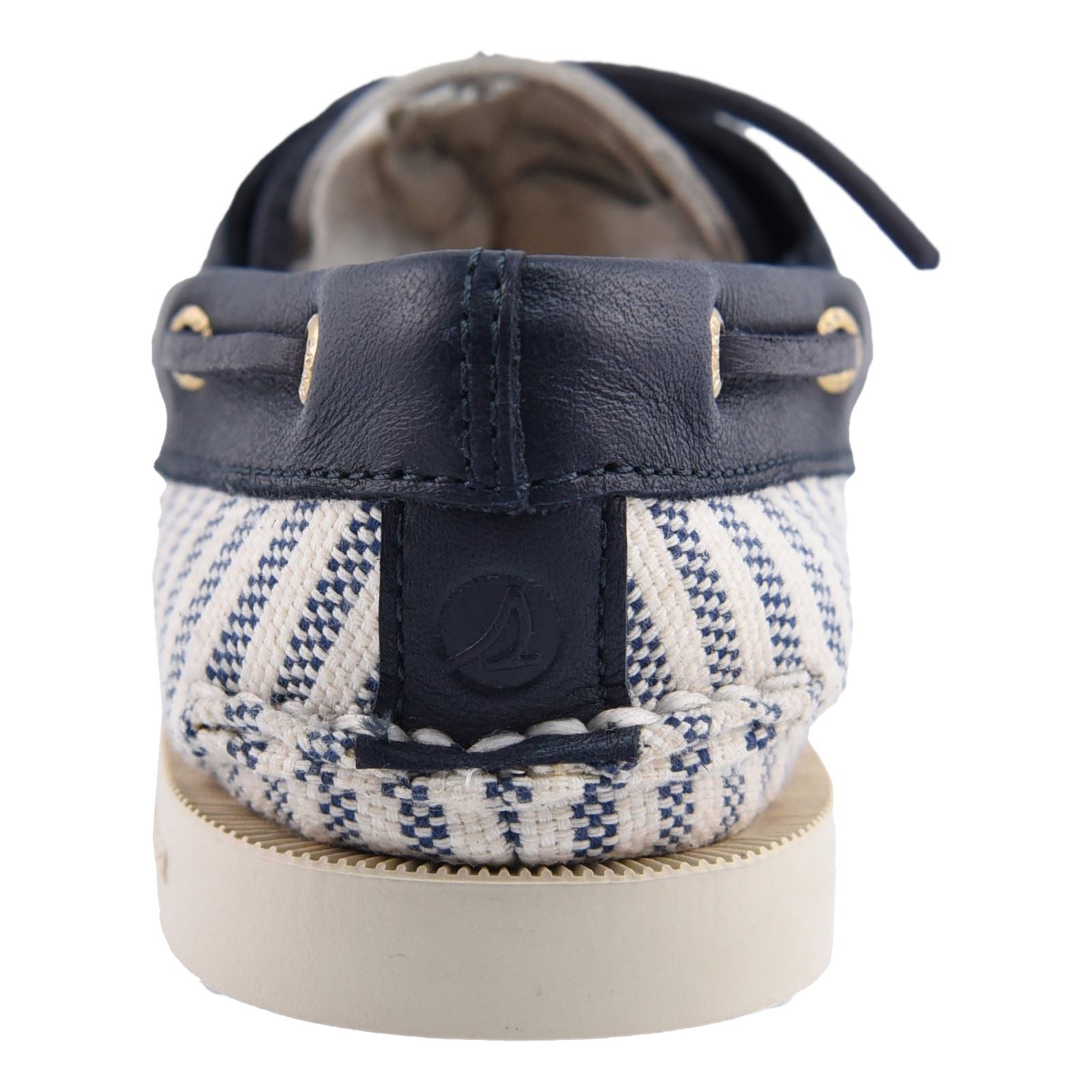 Sperry Authentic Original Textile Damen Bootsschuhe In Weiß/Marineblau