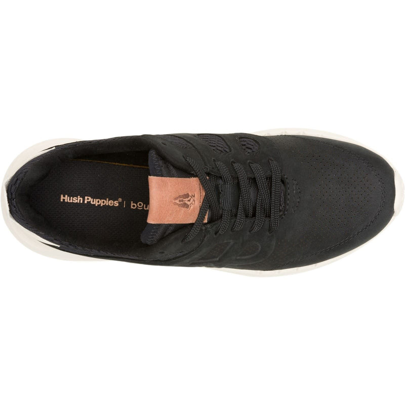 Hush Puppies Seventy8 Runner Wildleder Damen Sneaker In Schwarz