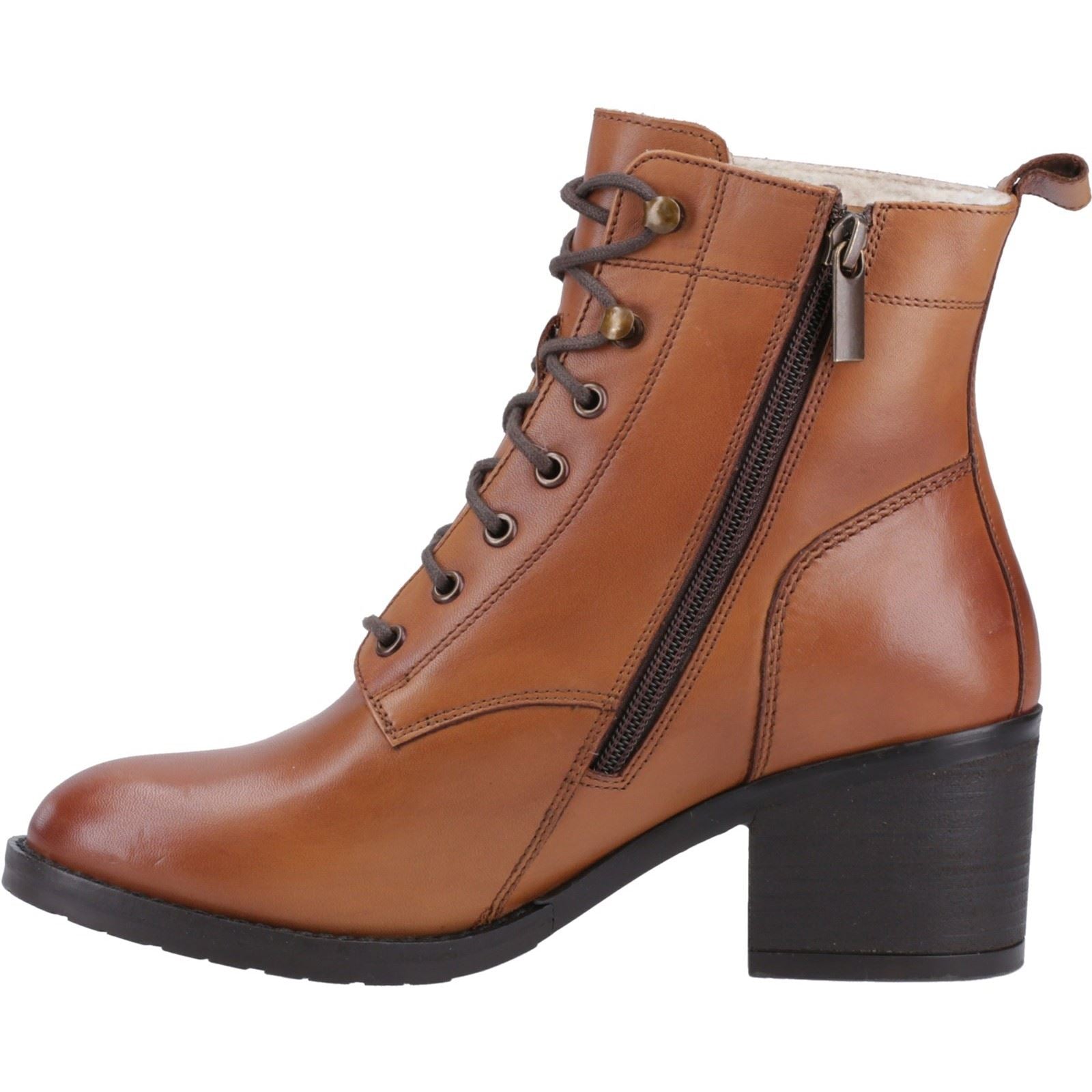 Hush Puppies Harriet Leder Damen Stiefeletten In Braun
