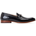 Base London Russo Leder Herren Schwarze Mokassins