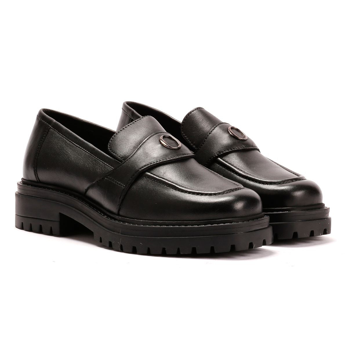 Osprey London The Greenwich Leder Damen Schwarze Loafer