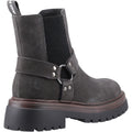 Hush Puppies Raye Damen Wildleder Flache Chelsea Stiefel in Anthrazit