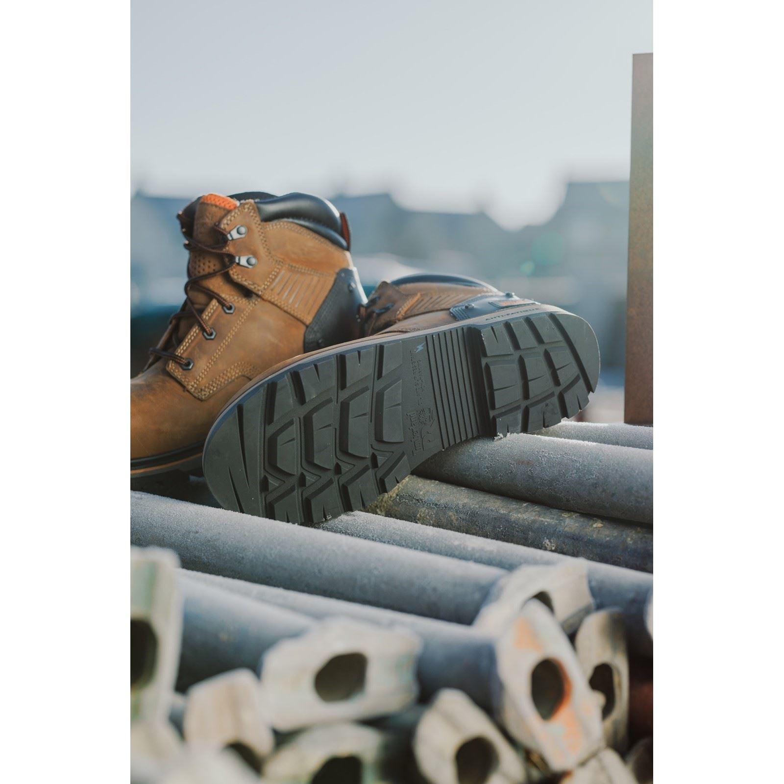 Timberland Pro Ballast Lederbraune Sicherheitsstiefel