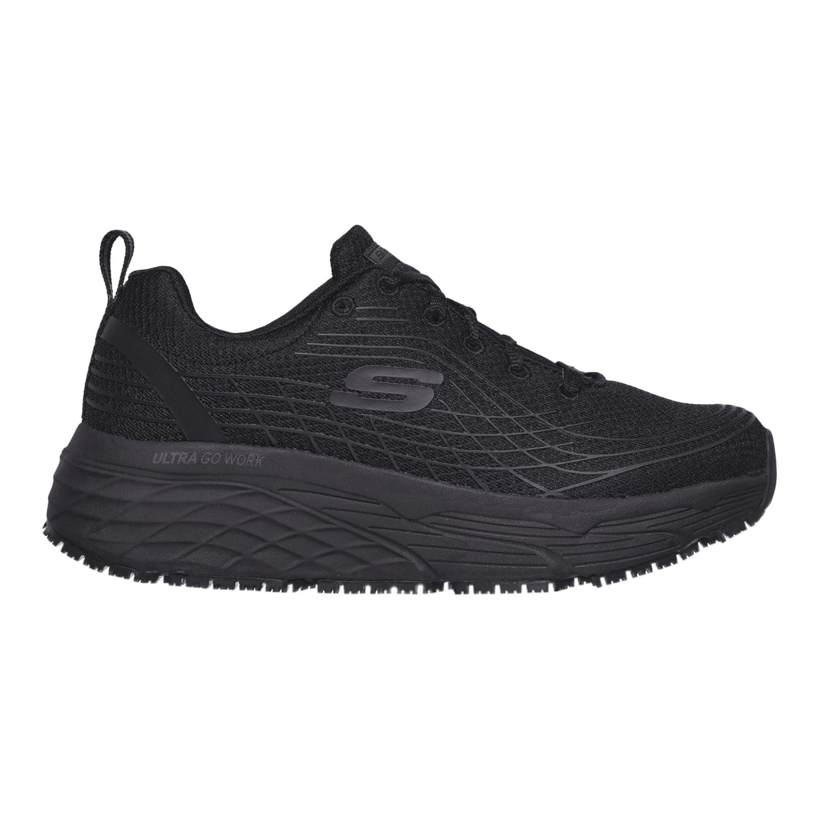 Skechers Workwear Max Cushioning Elite Sr Textil Damen Schwarze Sicherheits Sneakers