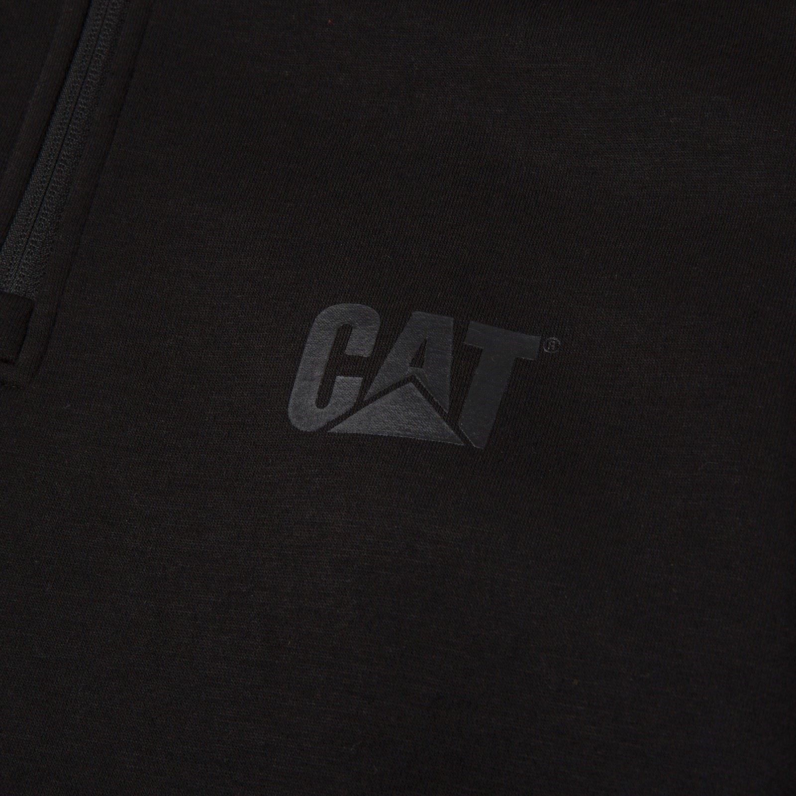 Caterpillar Essential 1/4 Zip Polyester Herren Schwarz Sweatshirt