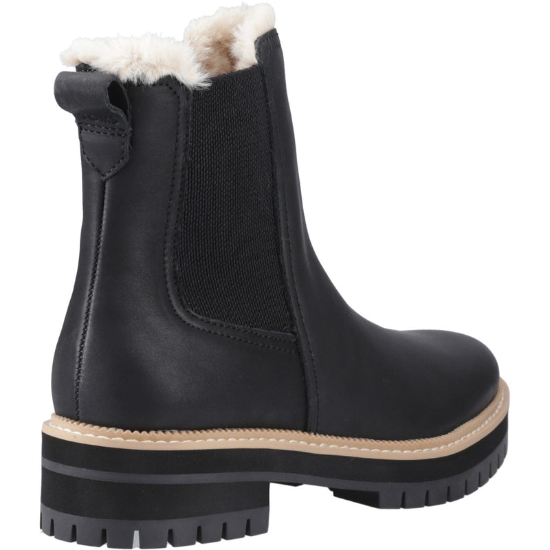 TOMS Bennet Leder Damen Schwarze Stiefel