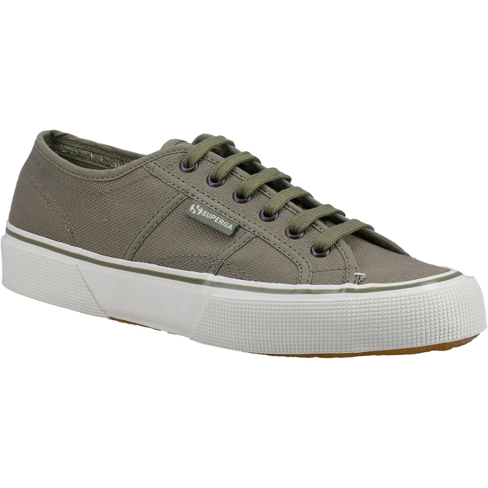 Superga 2490 Bold Baumwoll-Herren-Safari-Sneaker In Grün