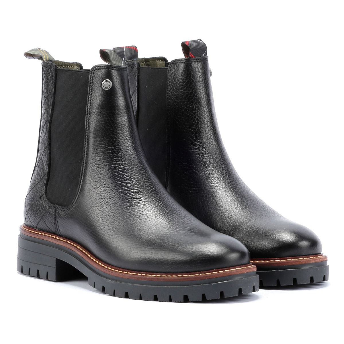 Barbour Evie Leder Damen Schwarze Farbe Stiefel