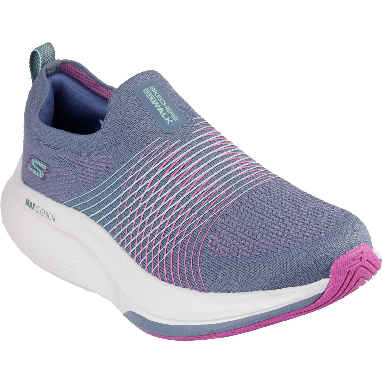 Skechers GO WALK Max Walker Sally Damen-Sneaker In Anthrazit/Lila