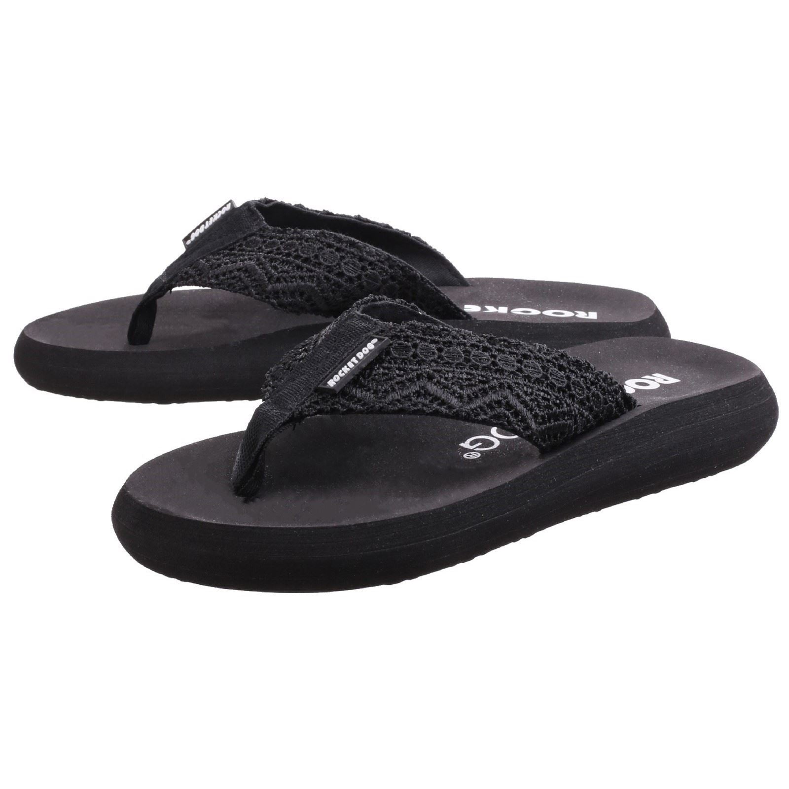 Rocket Dog Spotlight Lima Stoff Damenschwarz Sandalen