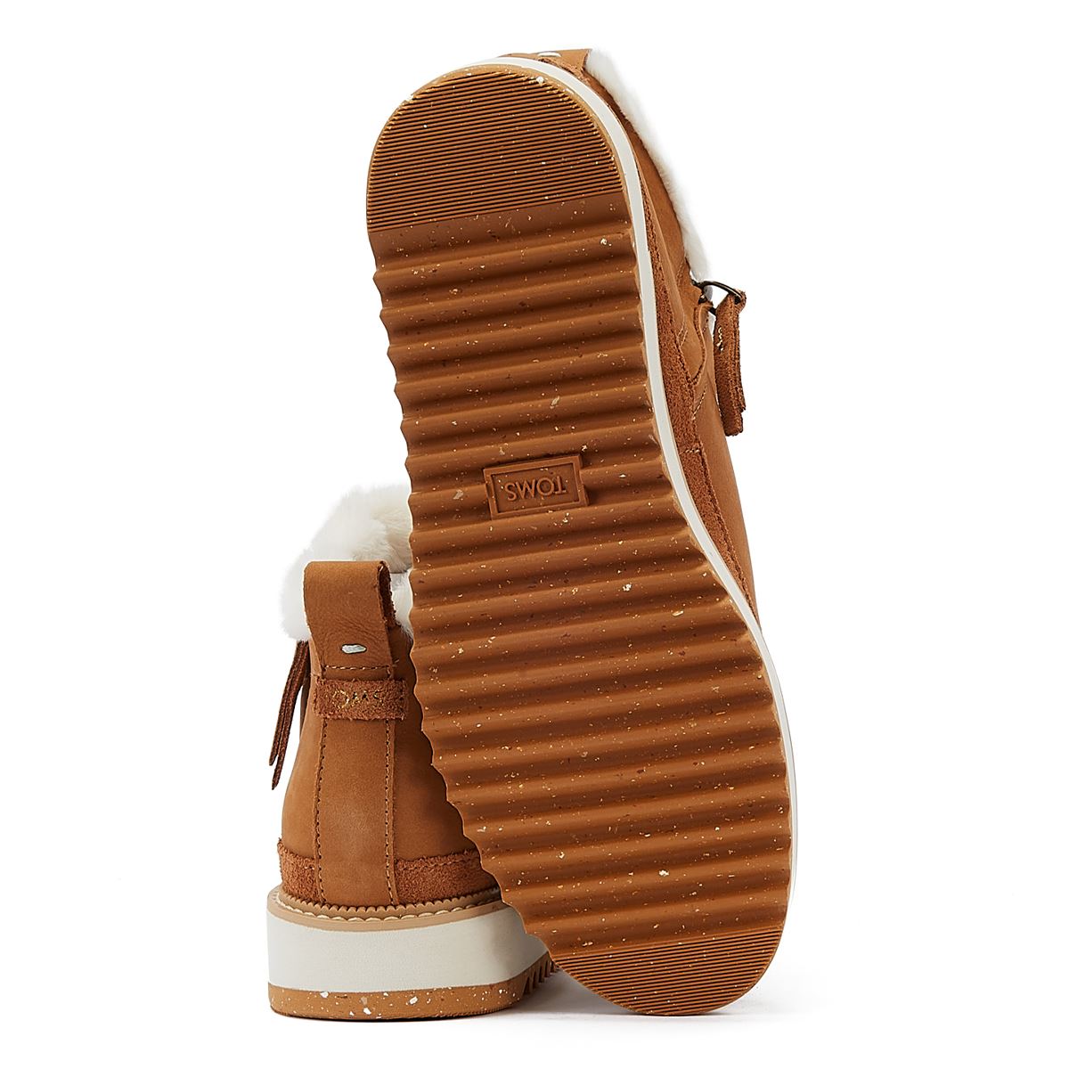TOMS Marlo Geölte Nubuk Damenstiefel In Braun.
