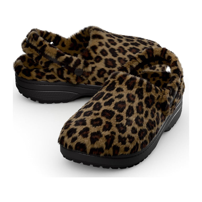 Crocs Classic Unfurgettable Clog Polyester Mischung Damen Leopard Clogs