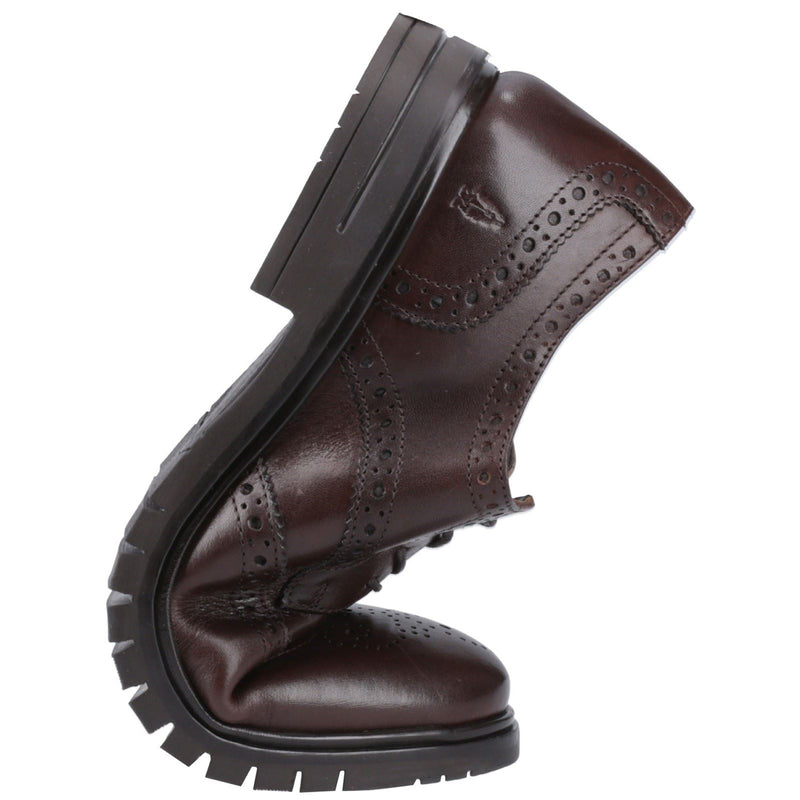 Hush Puppies Santiago Herren Brogues Schuhe Aus Braunem Leder