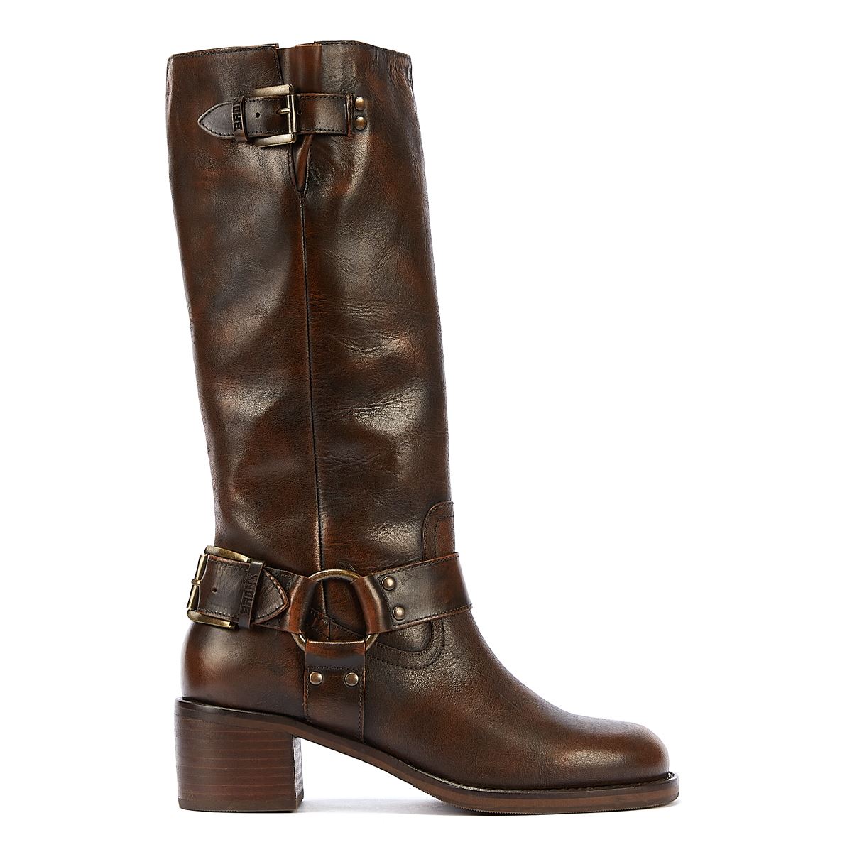 Bronx Neue Camperos Damen Stiefel In Kastanienbraun