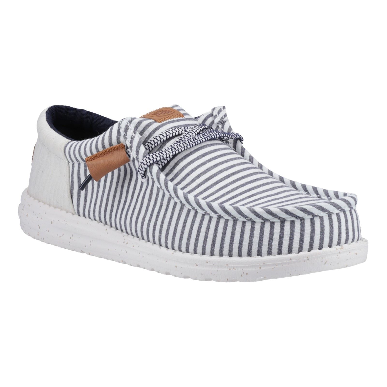 HEYDUDE Wally Funk Nu Prep Baumwolle Herren Prinzessin Blau/Holzasche Mokassin Schuhe