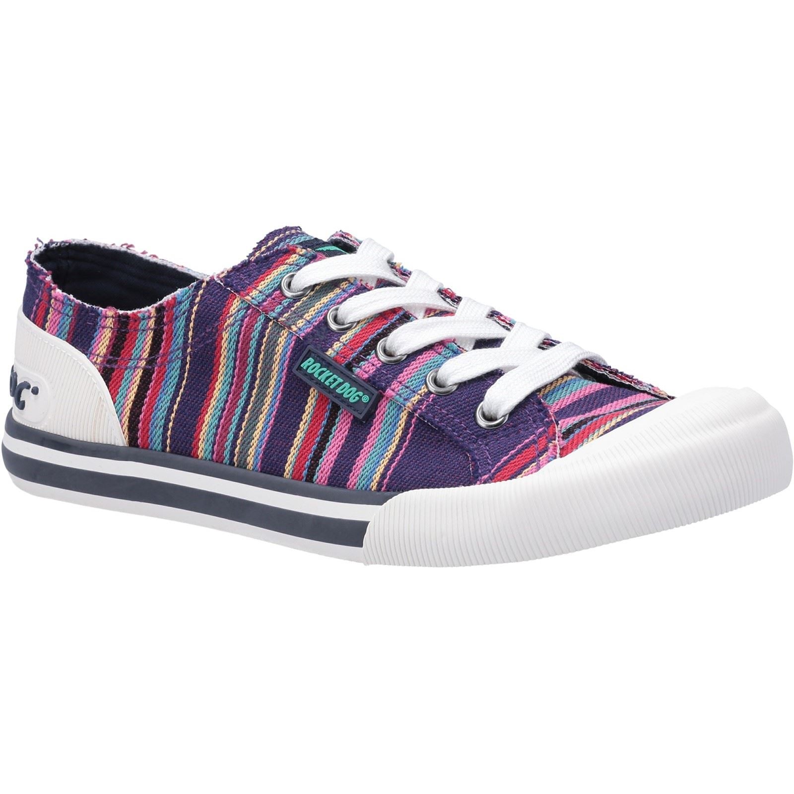 Rocket Dog Jazzin Baumwoll-Damensneaker In Lila-Mehrfarbig