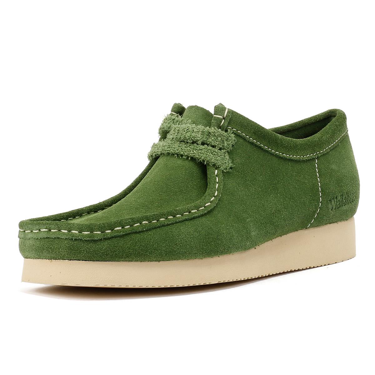 Clarks Originals Wallabee Day Herren Wildleder Schnürschuhe In Grün