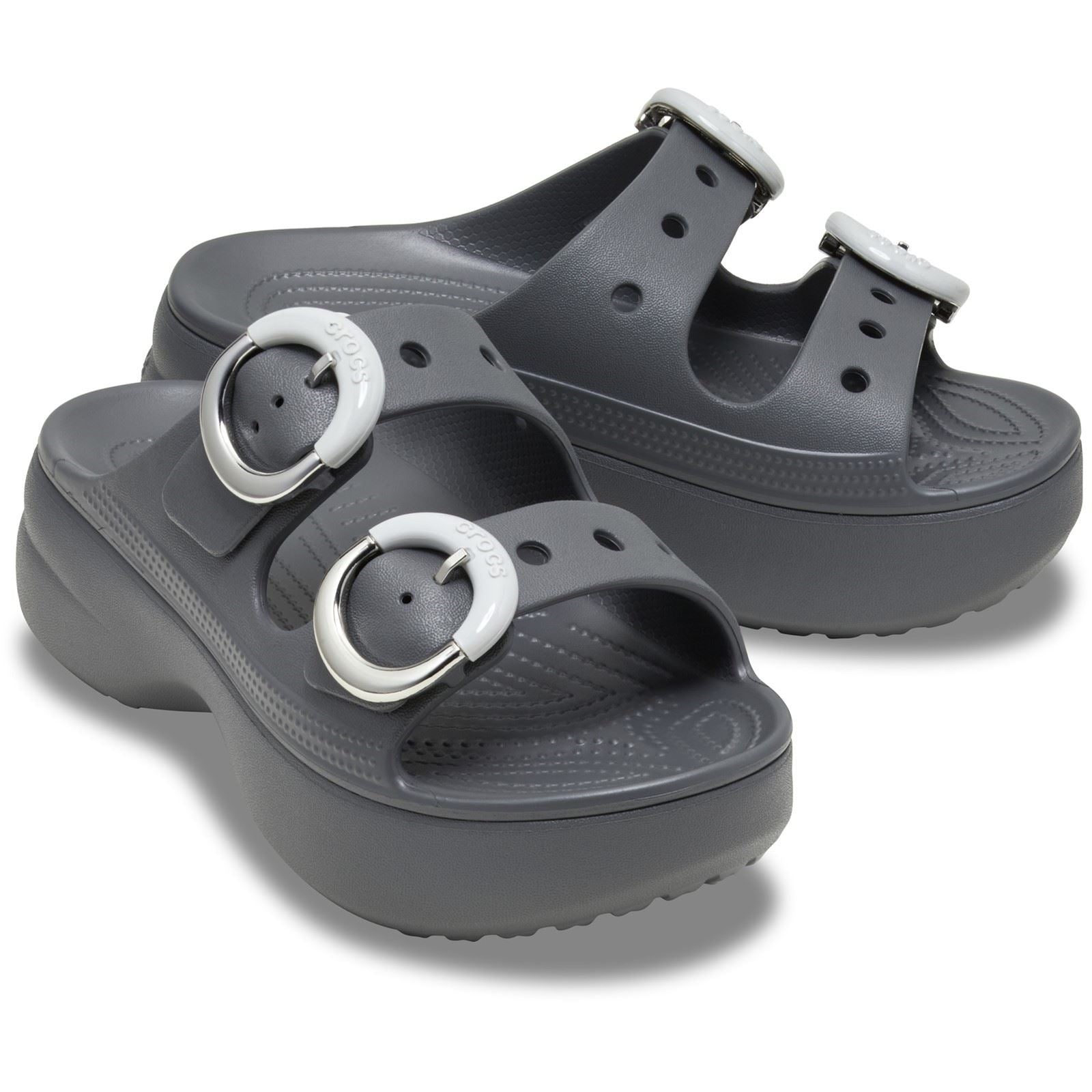 Crocs Saturday Platform Buckle Eva Damen Carbon Sandalen