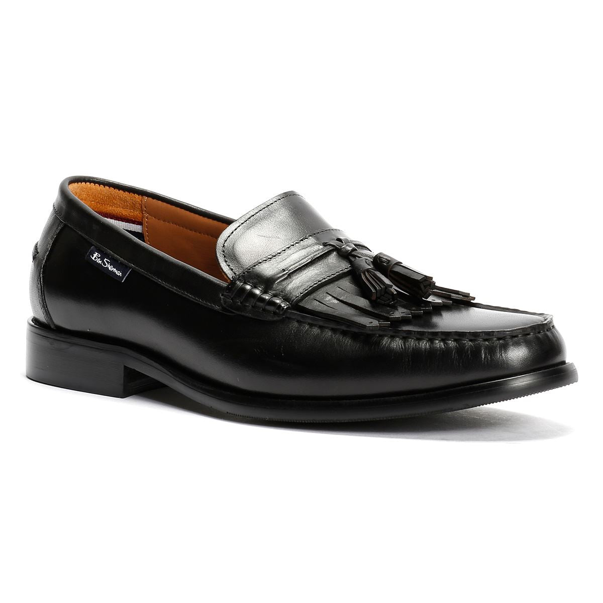 Ben Sherman Buster Leder Herren Schwarze Loafer