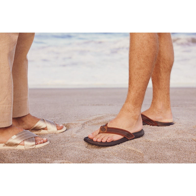 HEYDUDE Christi Slide Distressed Damen Metallic-Sandalen