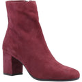 Hush Puppies Octavia Damen Veloursleder Bordeaux Stiefeletten mit Absatz