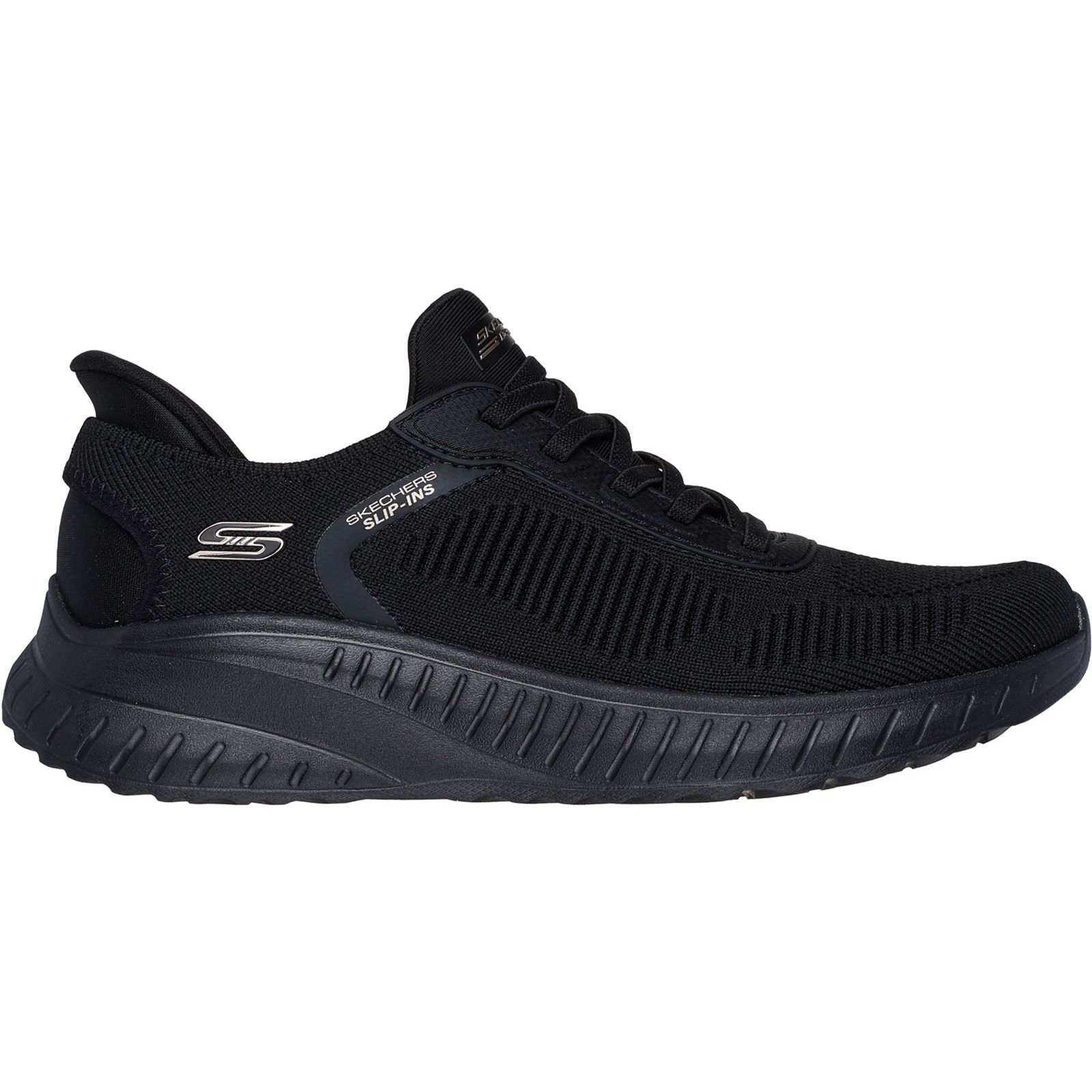 Skechers BOBS Sport Squad Chaos Textile Damen-Sneaker In Schwarz