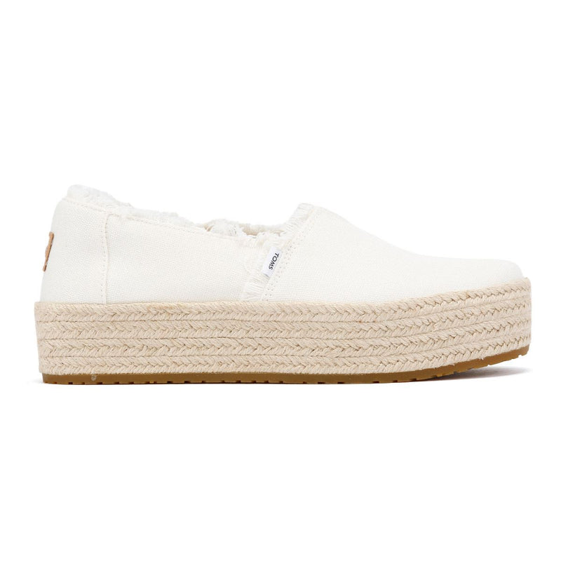 TOMS Valencia Canvas Damen Espadrilles In Weiß