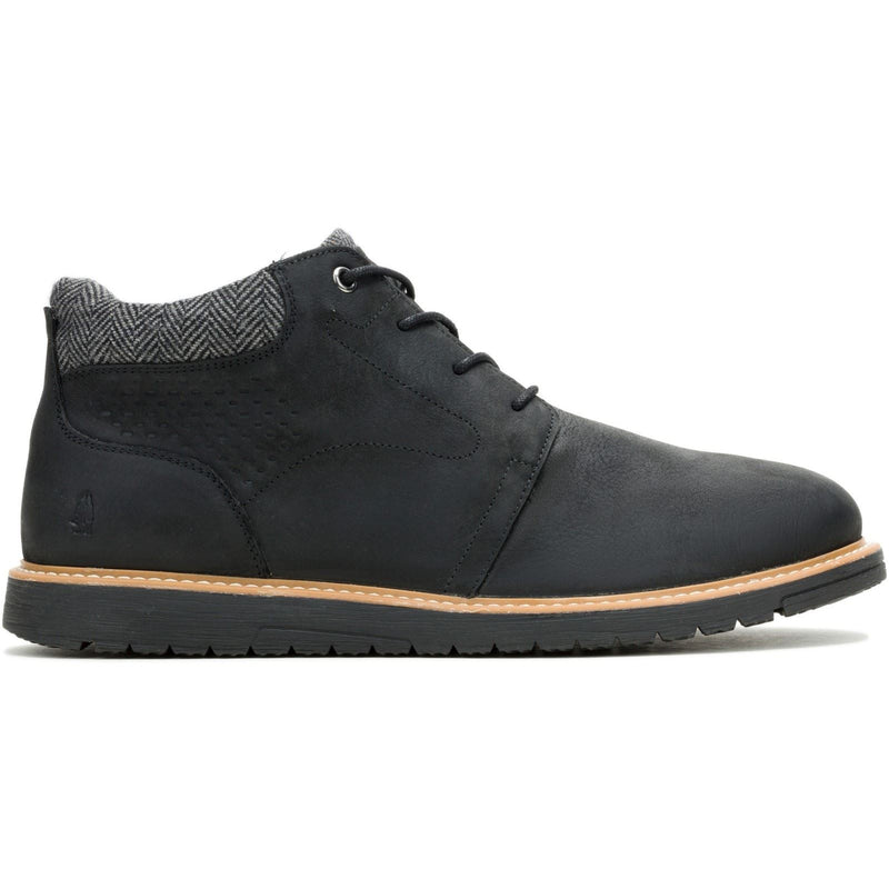 Hush Puppies Jenson Herren Schwarze Farbe Leder Knöchelstiefel