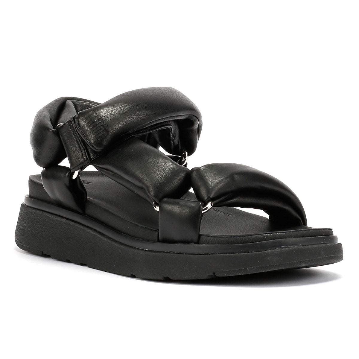 FitFlop Gen-FF Soft Damen Sandalen Aus Schwarzem Leder