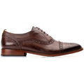 Base London Cast Washed Leder Herren Braune Brogue Schuhe