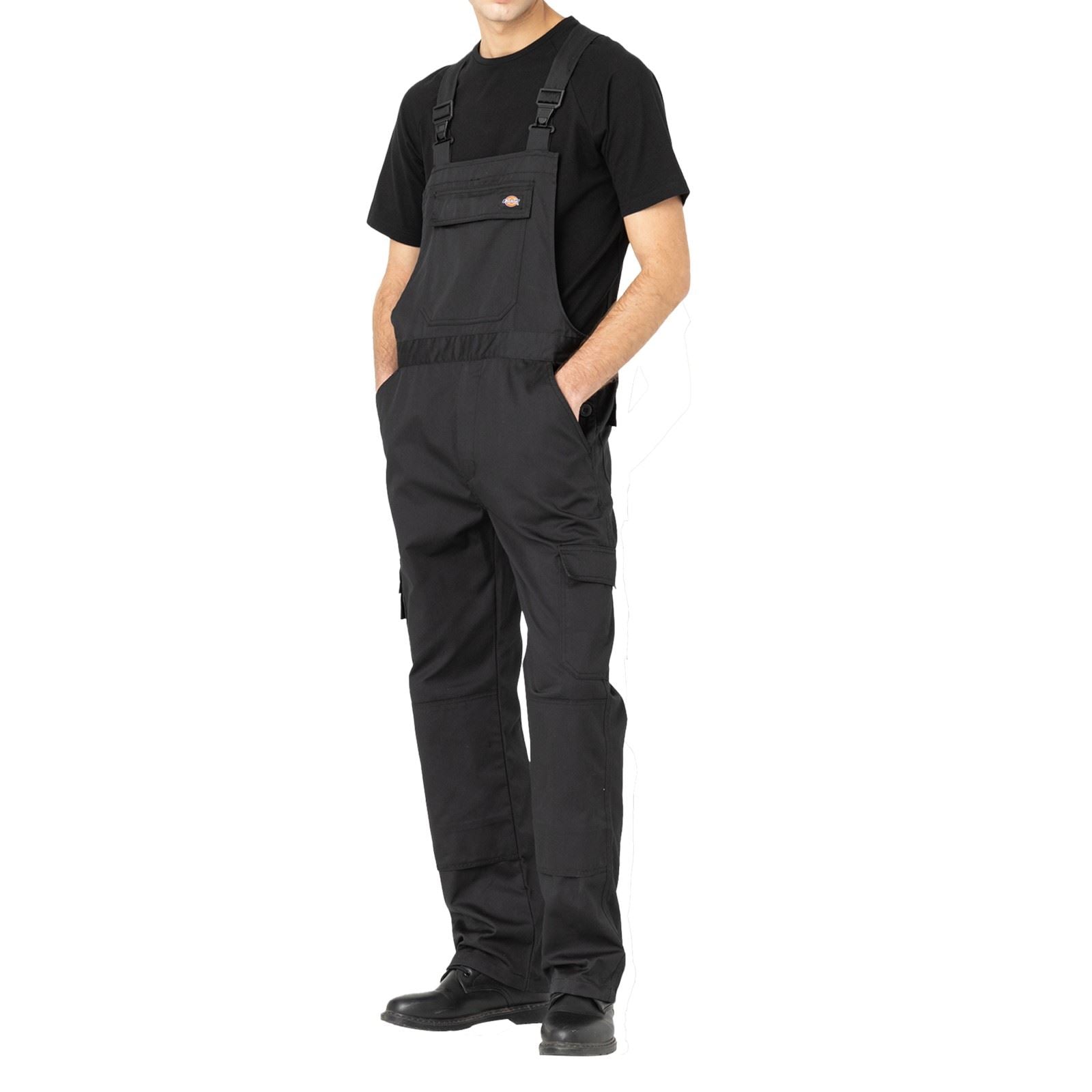 Dickies Everyday Bib and Brace Polyester Herren Schwarzer Arbeitsoverall