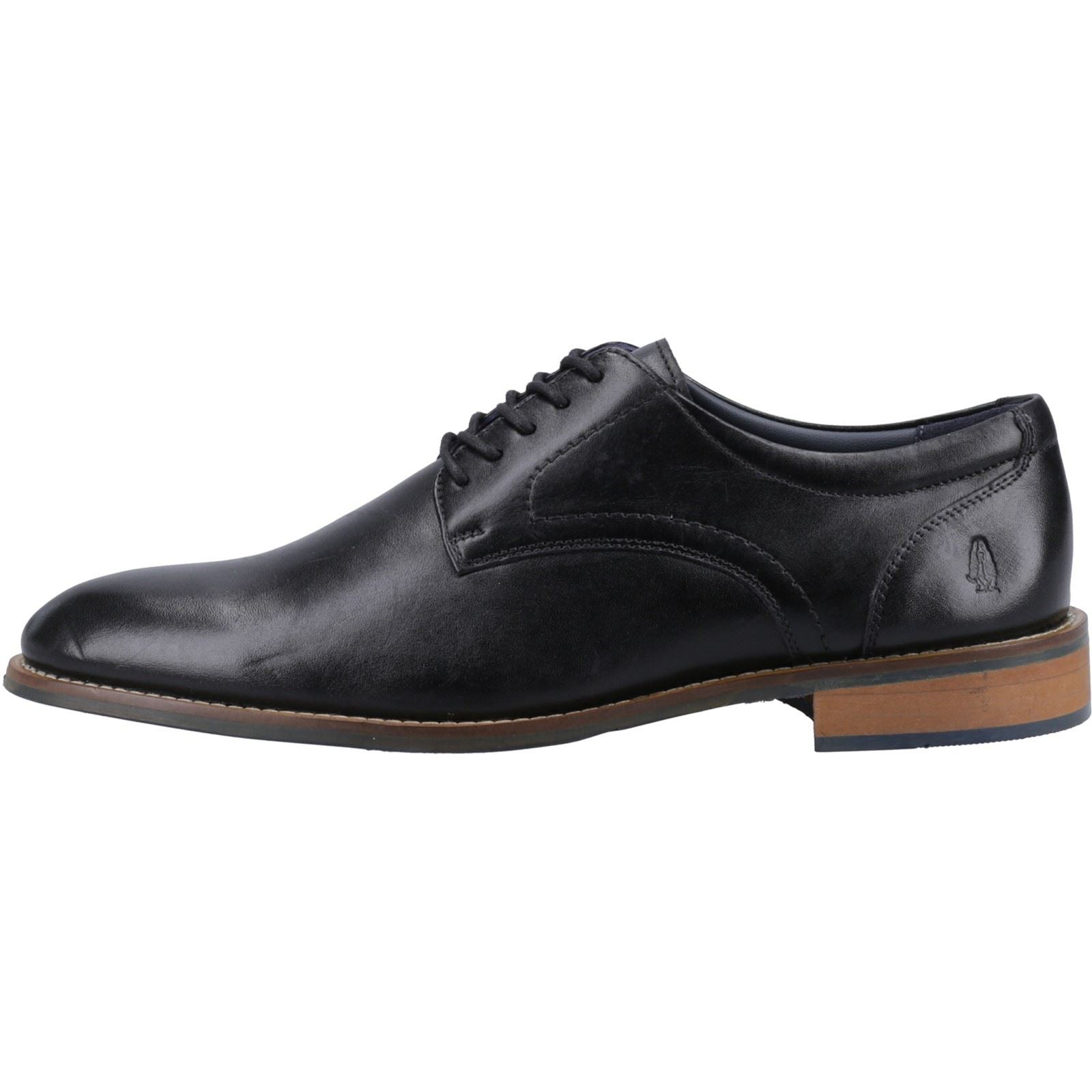 Hush Puppies Damien Lace Up Herrenschuhe Aus Schwarzem Leder Mit Schnürung