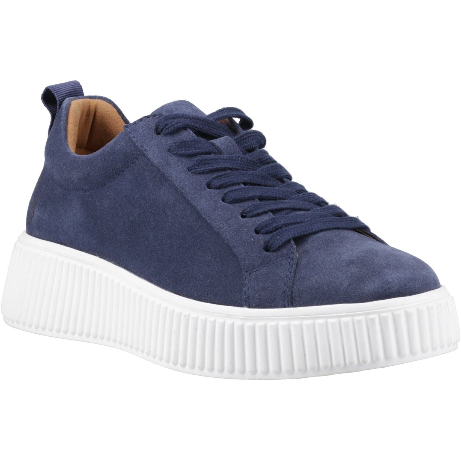 Hush Puppies Harlow Suede Damen Sneaker aus Wildleder in Indigoblau