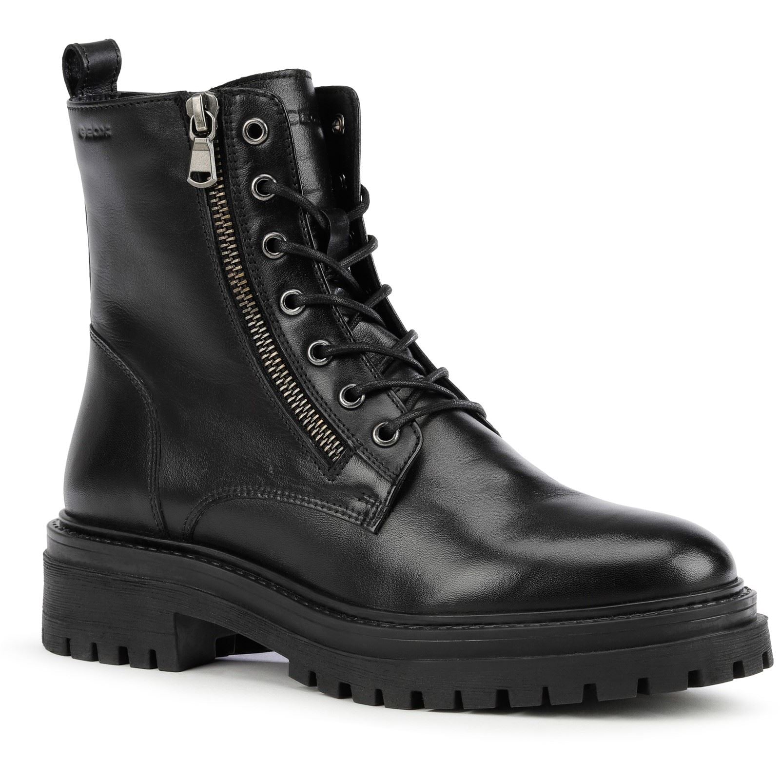 Geox D Iridea F Damen Schwarze Stiefel