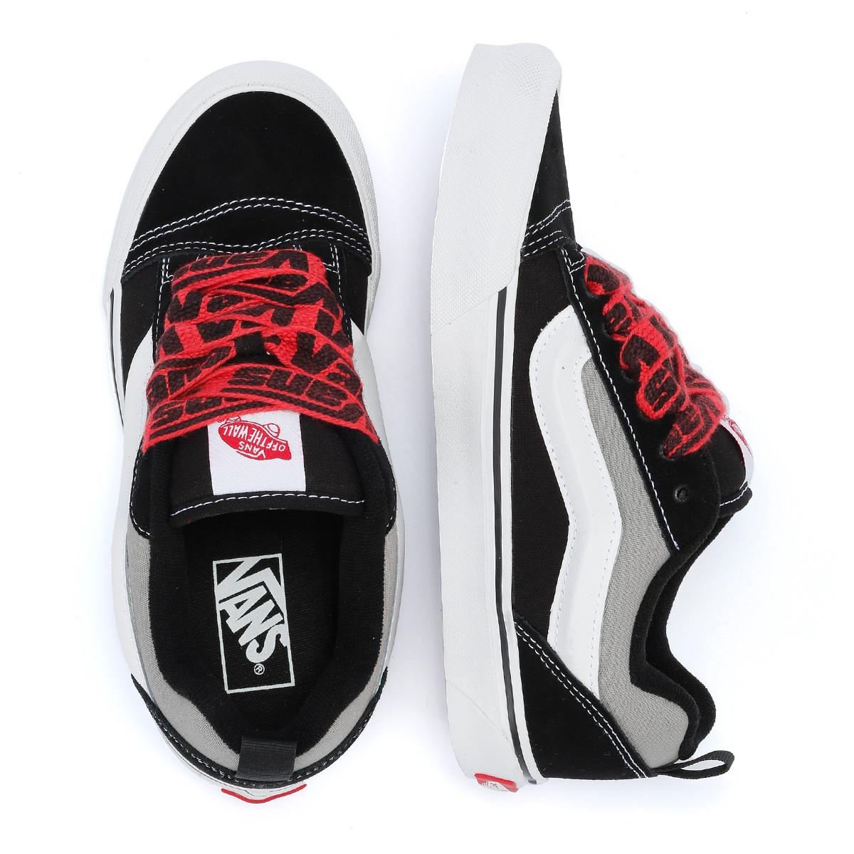 Vans Knu Skool Schwarze Farbe/Graue Wildleder-Sneakers