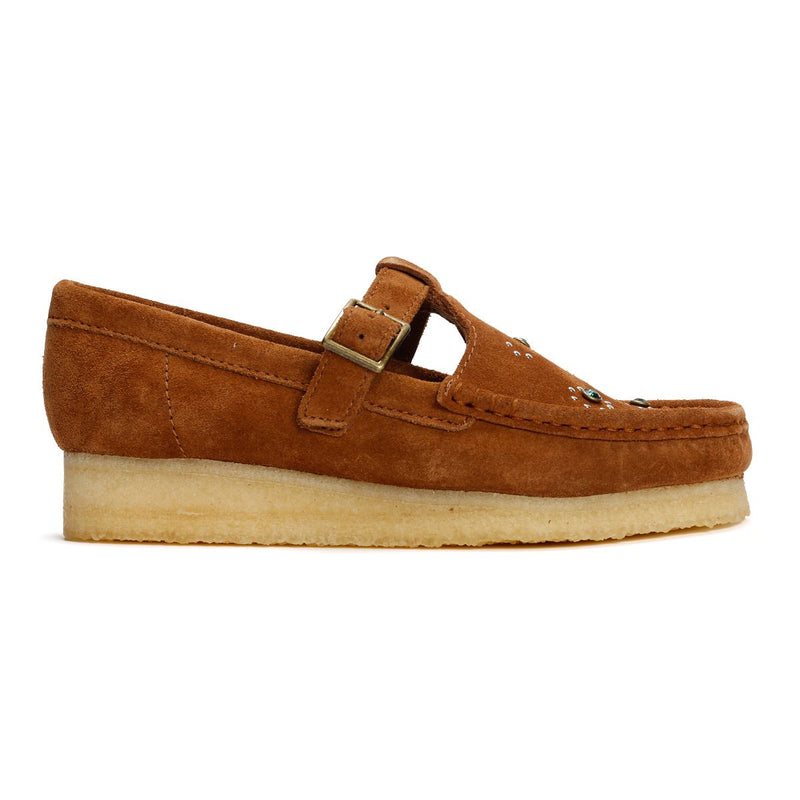 Clarks Originals Wallabee T Bar Damen Wildlederschuhe In Braun