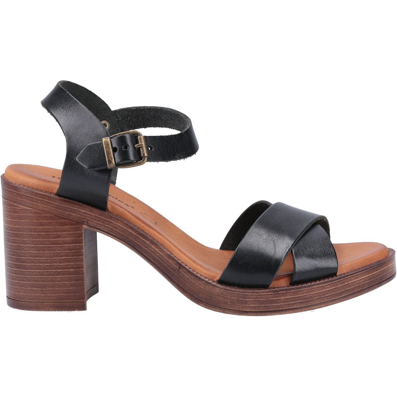 Hush Puppies Georgia Damen Sandalen Aus Schwarzem Leder