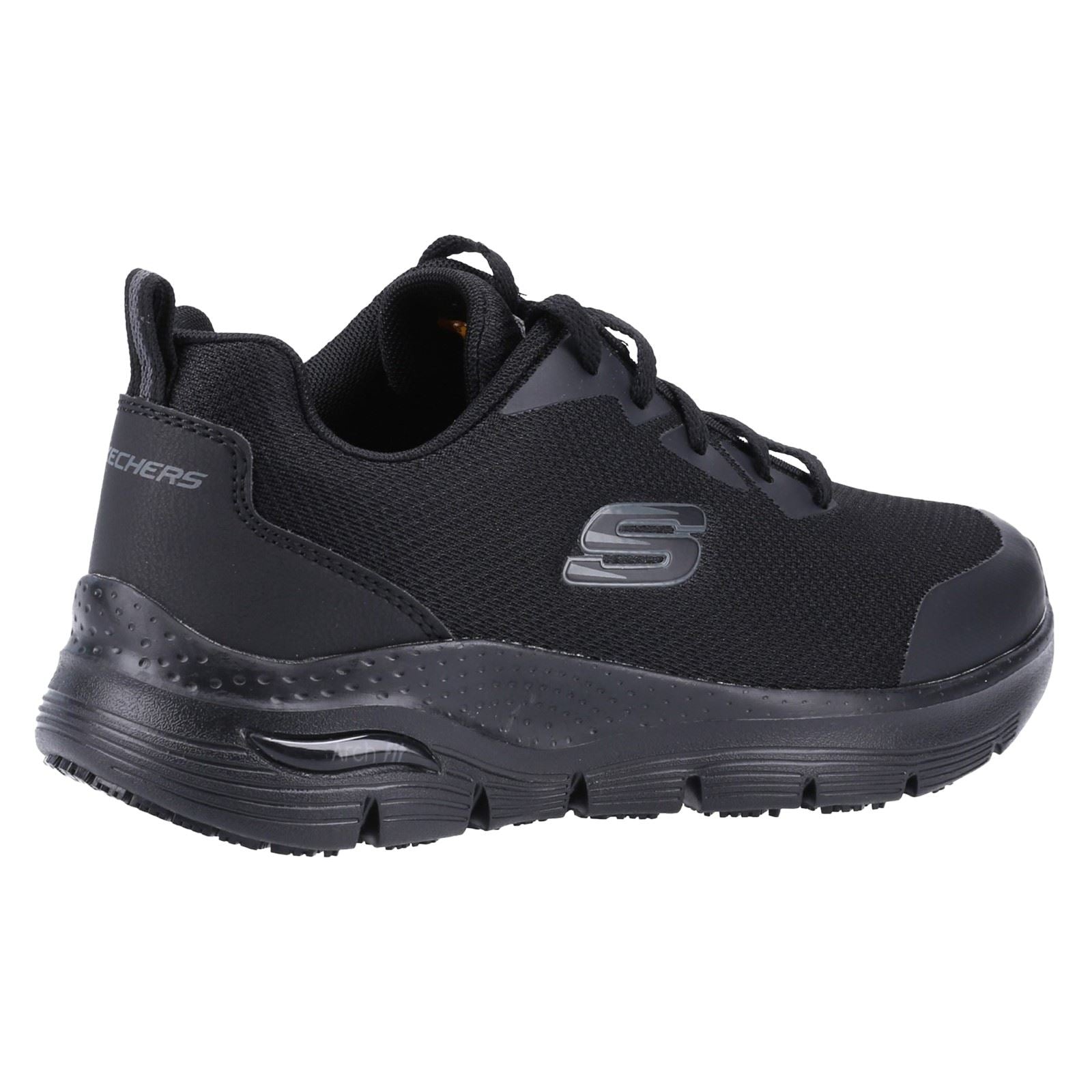 Skechers Workwear Arch Fit Sr Polyester Damen Schwarze Sicherheits-Sneaker