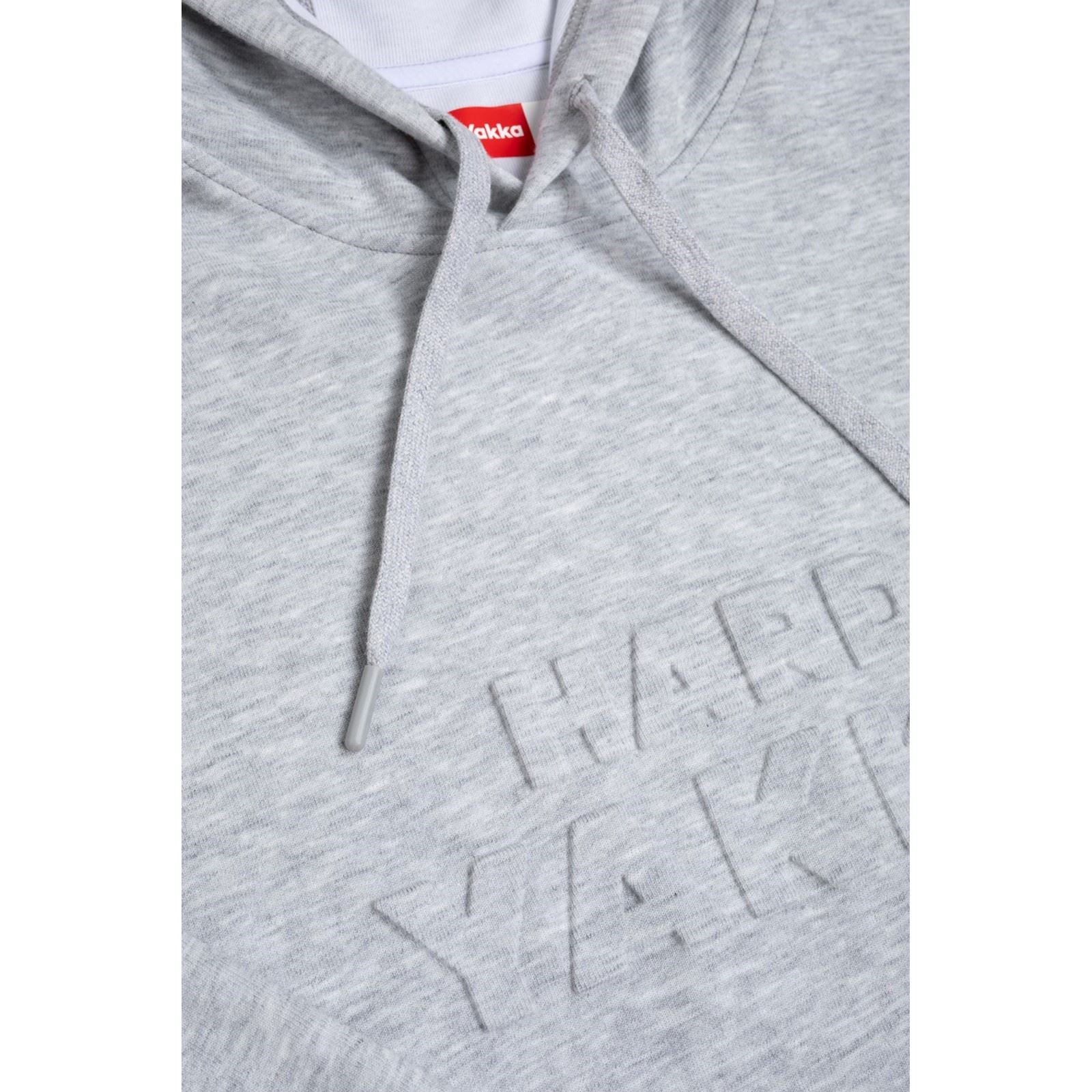 Hard Yakka Embossed Pullover Baumwoll Herren Graues Kapuzensweatshirt