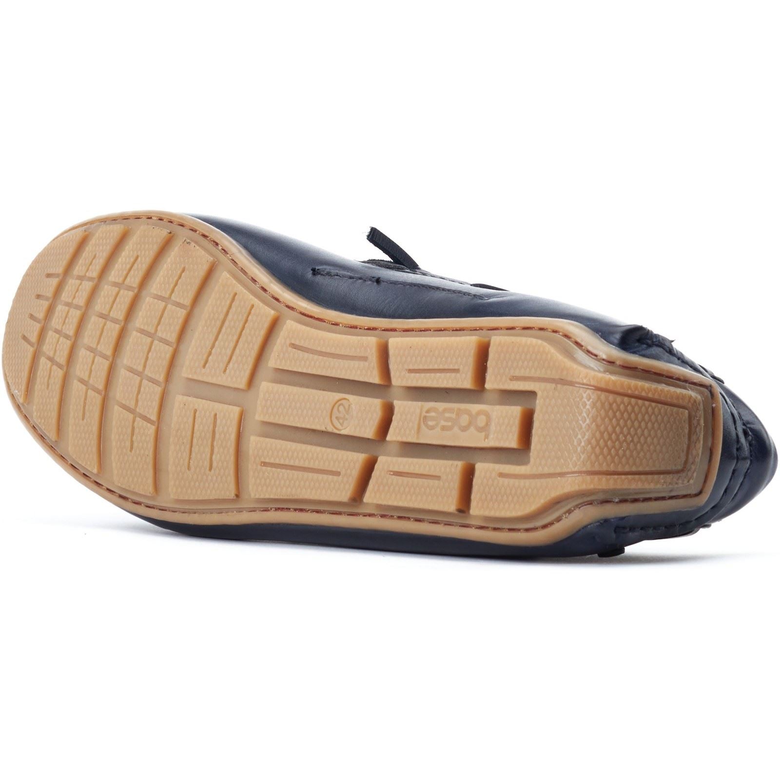 Base London Brooks Leder Herren Marineblaue Loafer