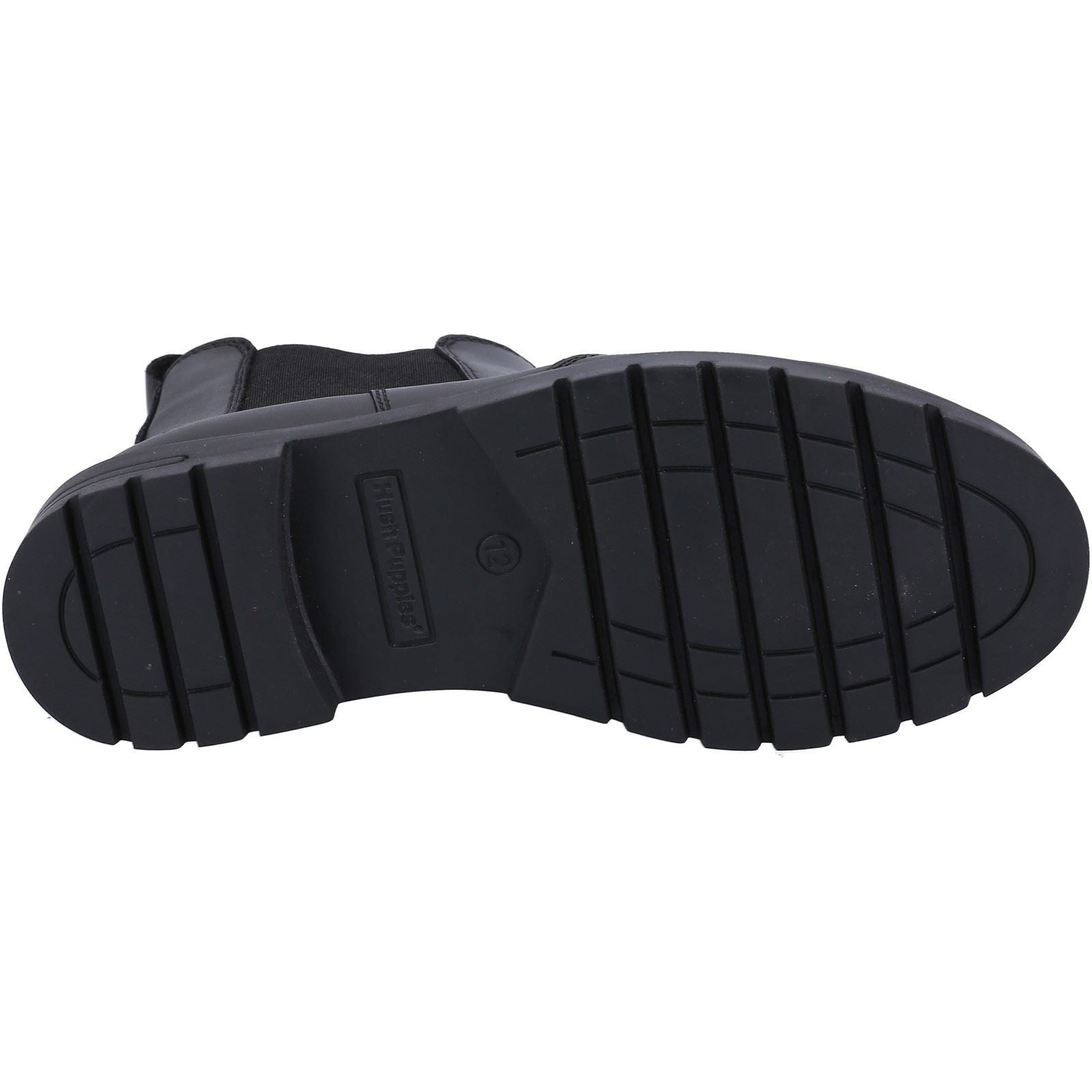 Hush Puppies Laura SNR Mädchen Schwarze Farbe Lederstiefel