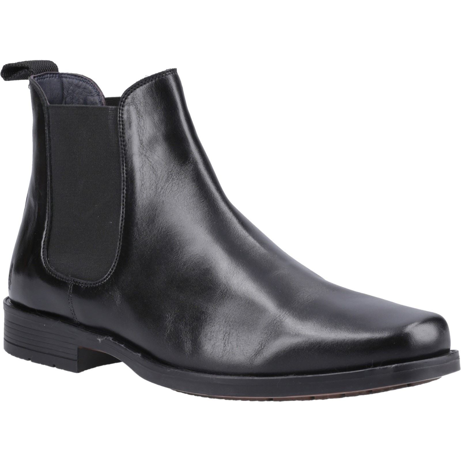 Hush Puppies Brennan Herren Stiefel aus schwarzem Leder