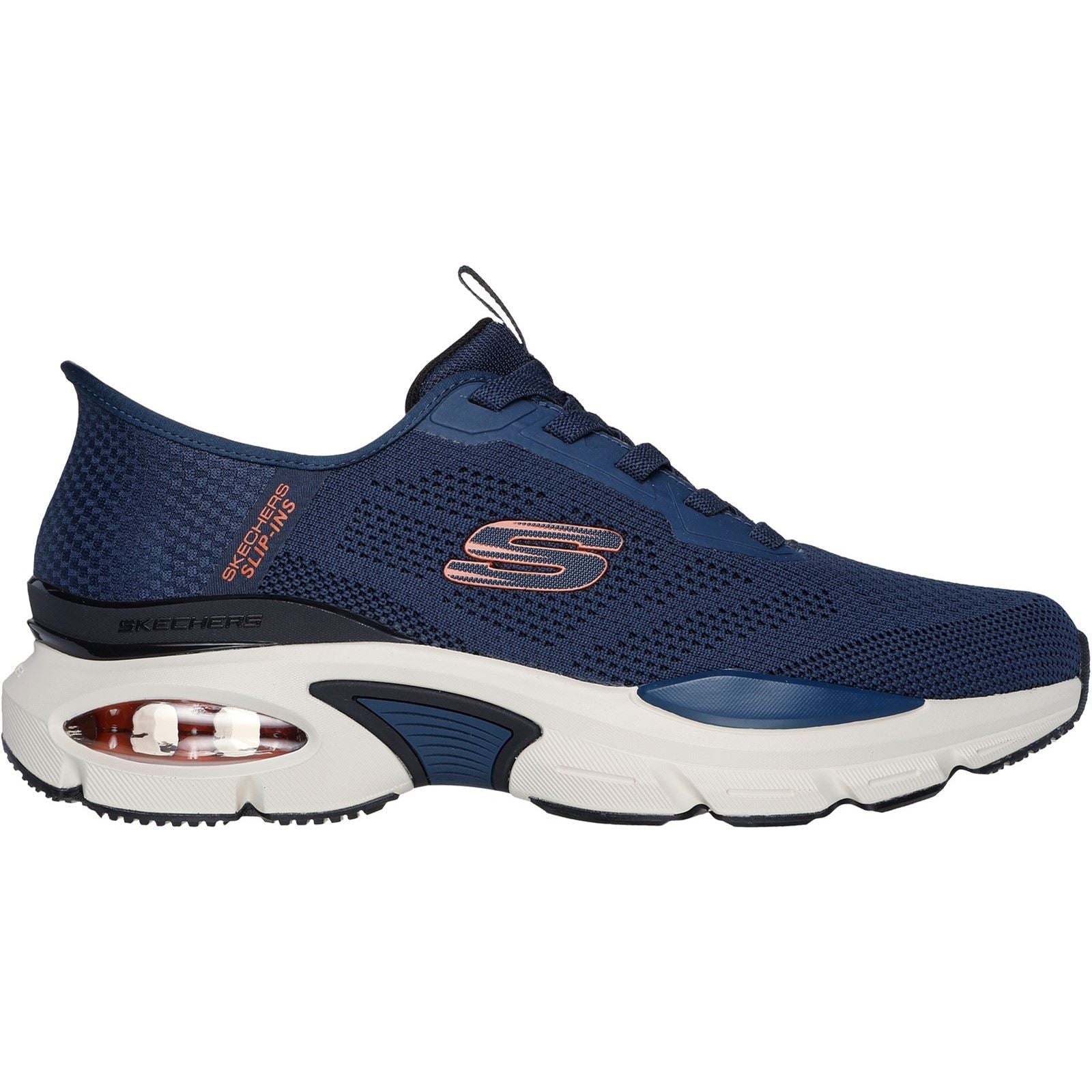 Skechers Skech-Air Ventura Vanderway Herren Sneaker In Marineblau/Orange