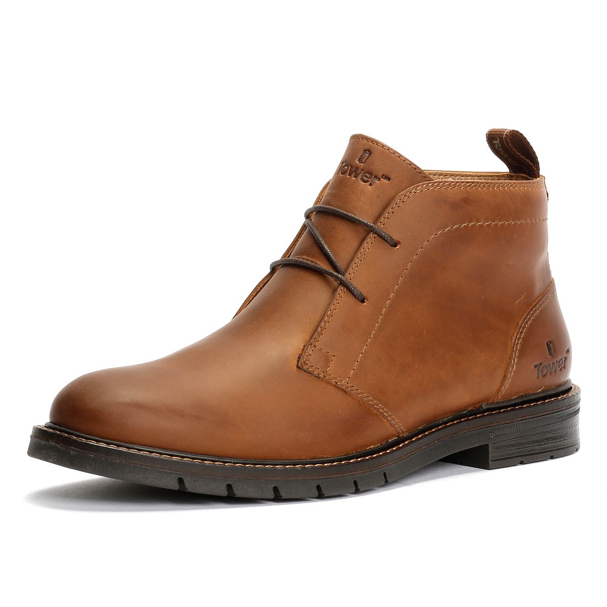 Tower London Armour Chukka Lace Leder Herren Hellbraun Stiefel