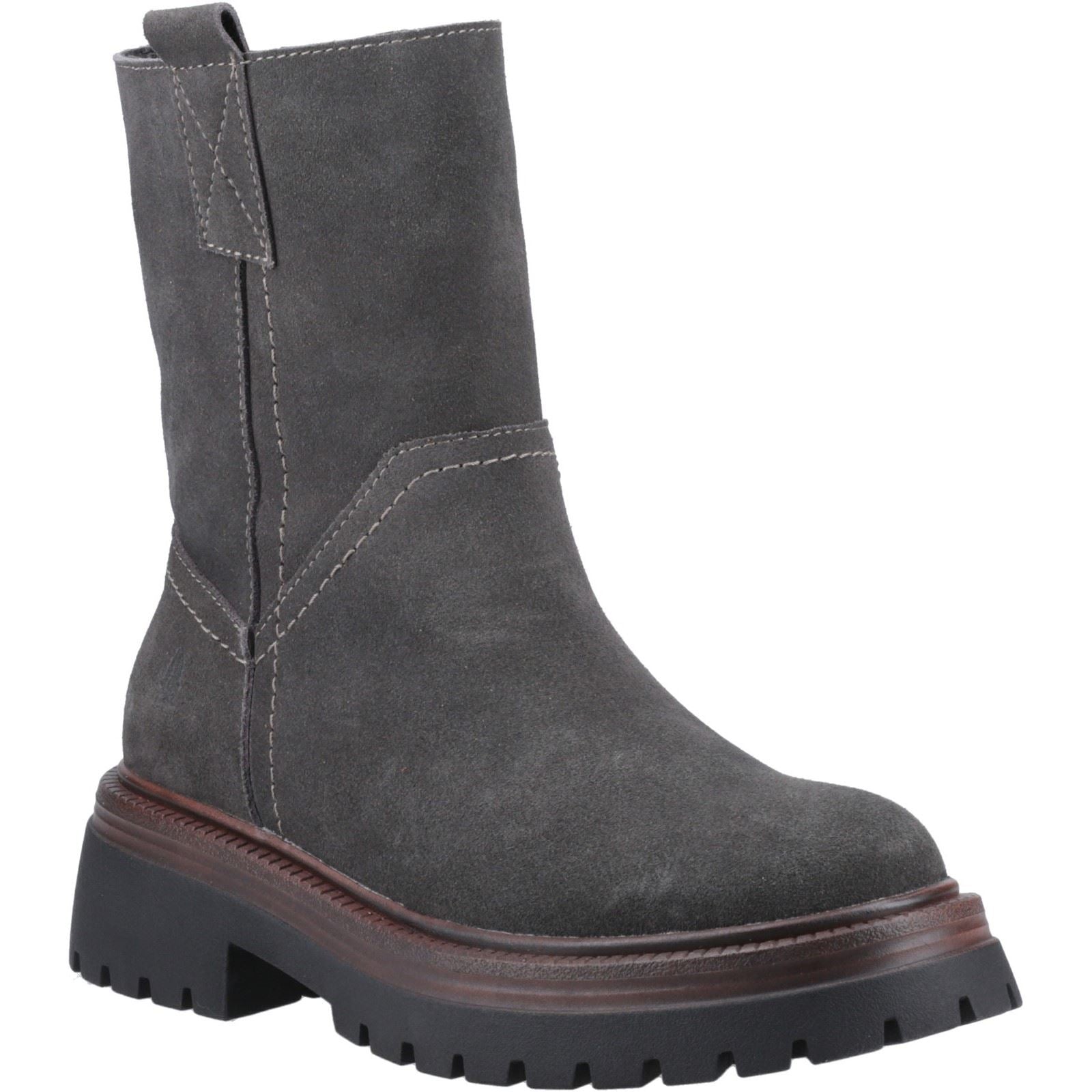 Hush Puppies Rebecca Damen Stiefel aus Wildleder in Grau