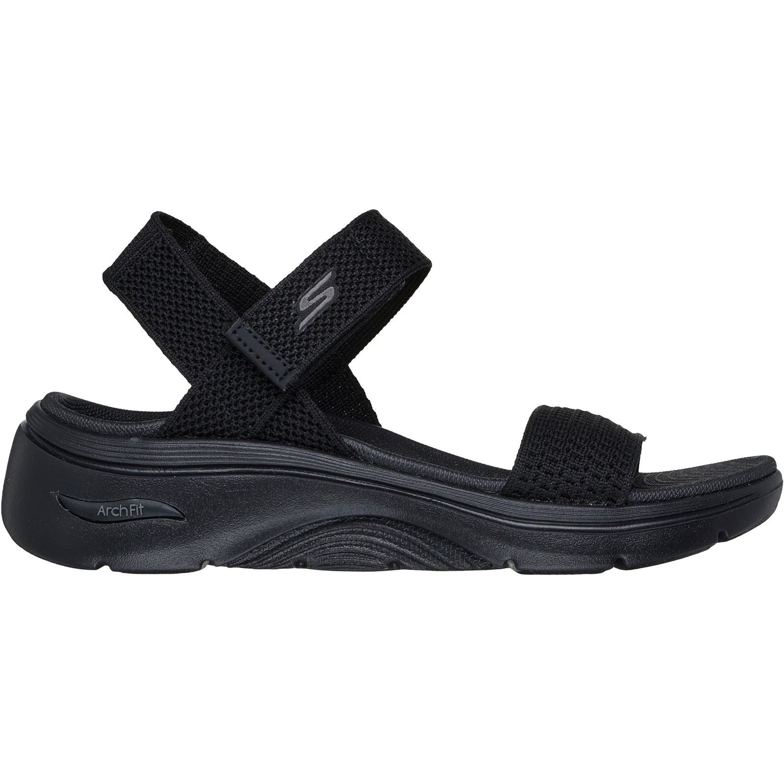 Skechers Go Walk Arch Fit 2.0 Damen Sandalen In Schwarz