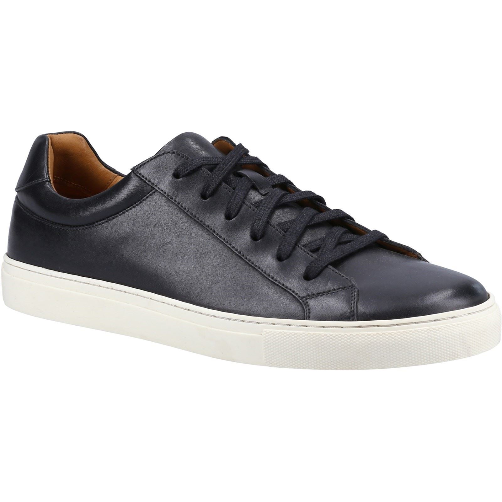 Hush Puppies Colton Schwarze Farbe Ledersneaker Für Herren