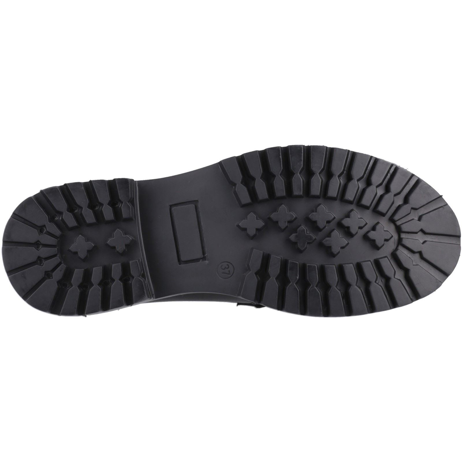 Hush Puppies Abigail Junior Mädchenschwarze Slipper Aus Leder