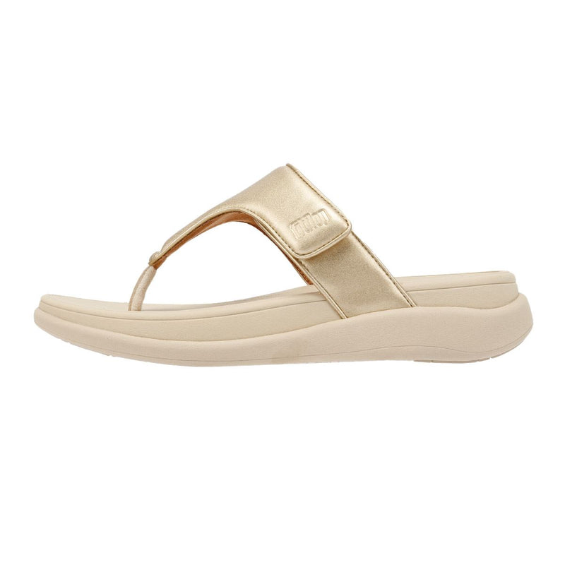 FitFlop F-Mode Go Adjustable Flatform Damen Gold Sandalen