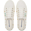 Superga Embroidery Linen Sunflower Damen-Sneaker Aus Leinen In Weiß